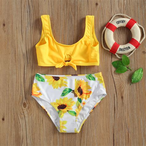 Summer Two Piece Bikini Set Girls Bathing Suits Ro Vicedeal
