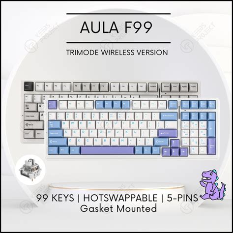 Ready Stock Aula F Mechanical Keyboard Rgb Tri Mode Bluetooth G Gasket Structure Hot