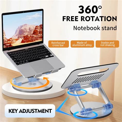 Liga De Alum Nio Laptop Stand Rotatable Notebook Holder Liftable