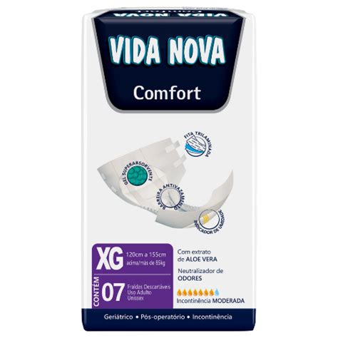 Fralda Geri Trica Vida Nova Comfort Pacotes Toalha Umedecida