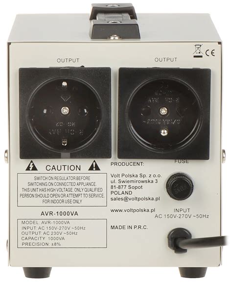 STABILIZATOR NAPIĘCIA SIECIOWEGO AVR-1000VA VOLT Polska - Strefa ...