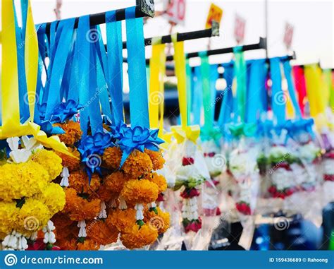 Flowers Buddha To Pay Respect Stock Image Image Of Garland Rose