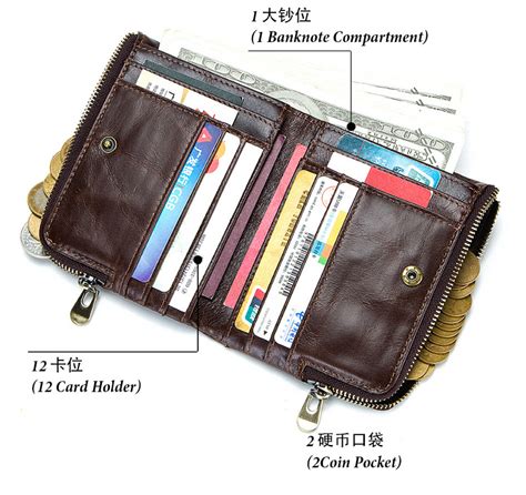 Genuine Cowhide Leather Wallets Rfid Blocking Wholesale