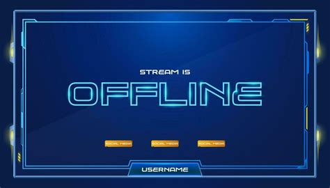 offline banner stream template design  vector art  vecteezy