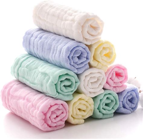 Baby Muslin Washcloths Natural Muslin Cotton Baby Wipes Soft