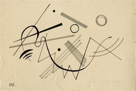 Wassily Kandinsky Russian Ink Drawing Point And Line To Surface