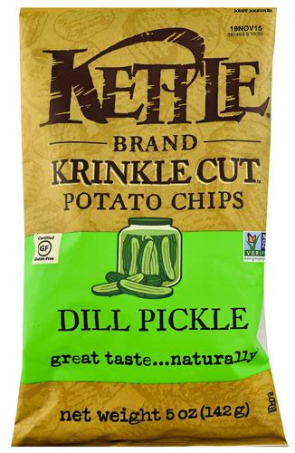 Kettle Brand Krinkle Cut Potato Chips Dill Pickle Oz Vitacost