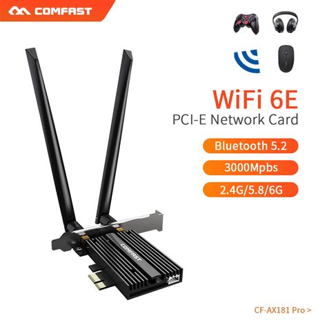 3000mbps Wifi 6e Pci E Placa De Rede 2 4g 5ghz 802 11ac Ax Banda Dupla