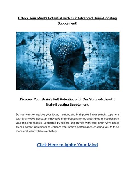 PPT - Unlock Your Mind's Potential with Our Advanced Brain-Boosting ...