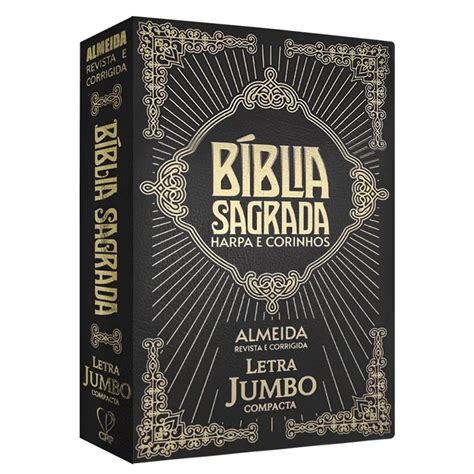 B Blia Sagrada Arc Harpa Letra Jumbo Coverbook Compacta Preta Submarino