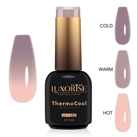 Oja Semipermanenta Termica 3 Culori LUXORISE ThermoCool Secret Nude 10ml