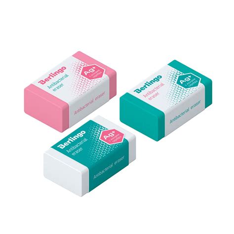 Купить Ластик Berlingo "Antibacterial" прямоугольный, 42*26*17 мм ...