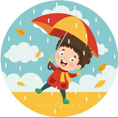 Kidsboy Girl Different Seasons Illustrationvector Stock Vector Royalty
