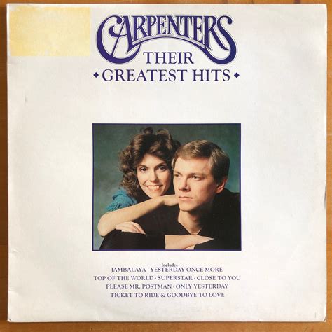 The Carpenters Carpenters Their Greatest Hits Suffragette Records