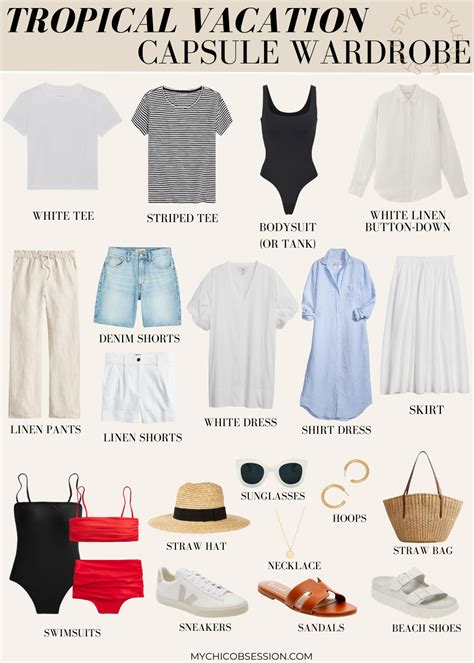 A Minimalistic And Chic Tropical Vacation Capsule Wardrobe In 2024