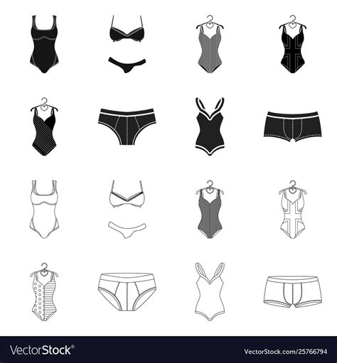 Design Bikini And Fashion Sign Set Royalty Free Vector Image