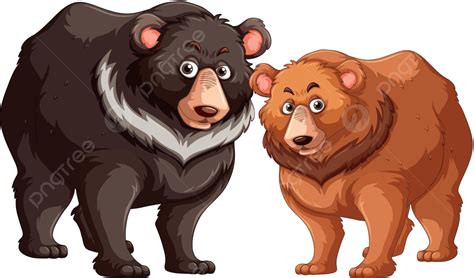 Black And Brown Bears Bear Clip Art Picture Vector, Bear, Clip Art