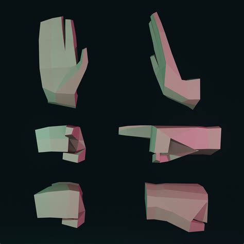 Low Poly 3d Hand Model