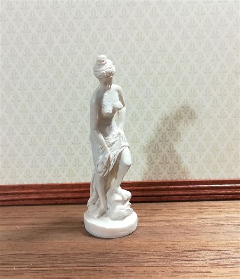 Dollhouse Miniature Nude Female Garden Statue White Small 1 12 Etsy Statue Garden Statues