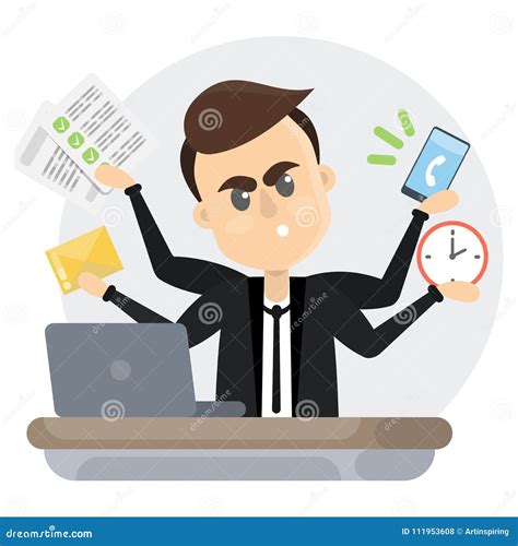 Businessman In A Rush Stock Vector Illustration Of Deadline 111953608