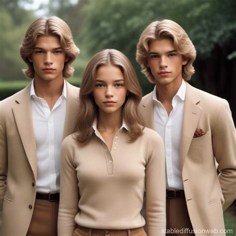 Three Affluent Attractive Siblings Stable Diffusion Online