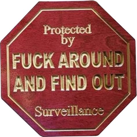 Amazon Security Sign Fuck Around And Find Out Sign Funny Fafo Yard Sign Hanging Fuck