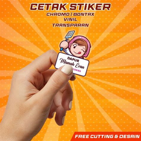 Jual CETAK STIKER LABEL TOKO OLSHOP KUE BAKERY KEMASAN PRODUK MAKANAN