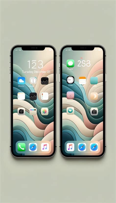 Minimalist iPhone Wallpaper in Calming Pastels | Abstract Pattern | AI