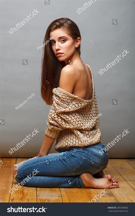 Attractive Brunette Fashion Model Woman Naked Stock Photo 285305882 Shutterstock
