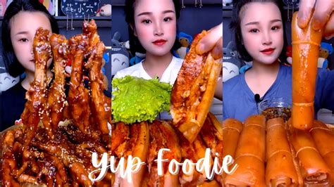 Asmr Chinese Food Mukbang Braised Pork Belly Pork Skin Rolls