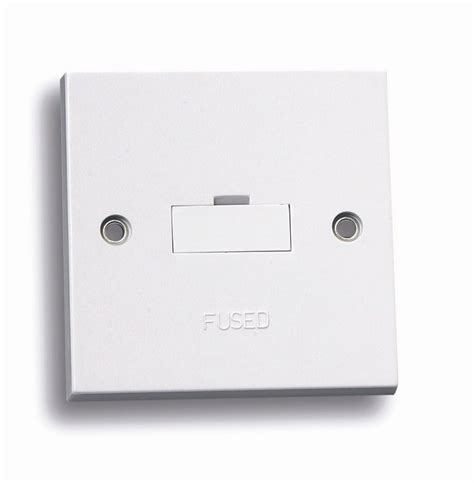 standard white fused spur  optional flex outlet