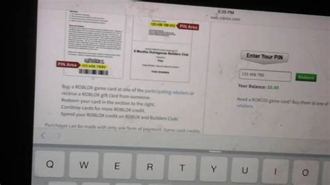 Roblox gamecards redeem