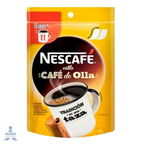 Cafe Nescafe De Olla Sobre 22 G Ibarra Mayoreo