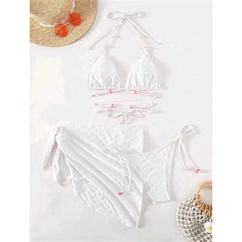 ไลฟสดลด50 ชดวายนำ bikini บกน 3 ชน เนอผาพลฌ ผาวายนำพรเมยม 0178 Shopee Thailand