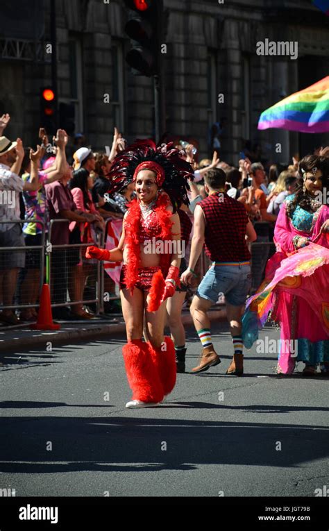 London UK Gay Pride Parade London Passes Through Central London Stock Photo
