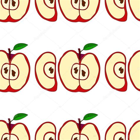 Vector Seamless Pattern With Red Apples — Stock Vector © Helen F 81484758