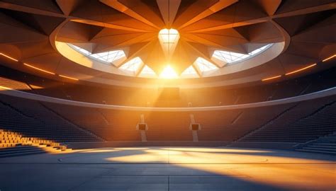 sunlit arena interior image arena stadium modern