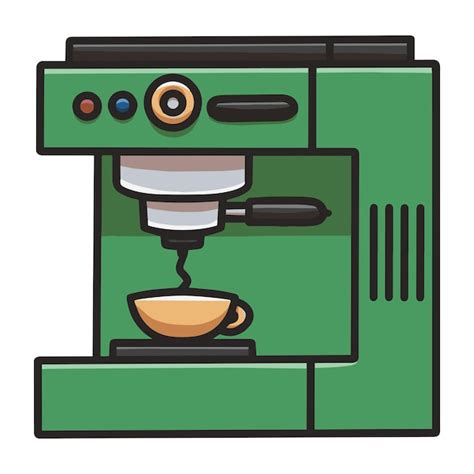 Máquina de café para ilustração de conjunto de café estilo simples de