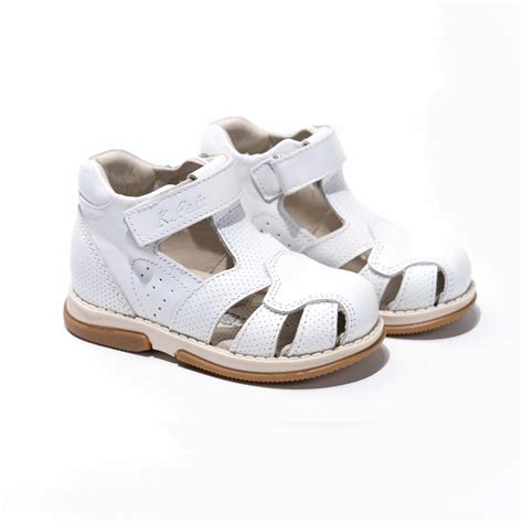 Davacollection Girls White Leather Sandals