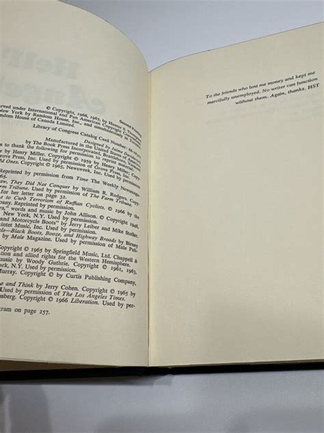 Hunter S. Thompson Hell’s Angels A Strange and Terrible Saga 1967 HCDJ ...