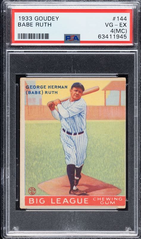R Goudey Babe Ruth Psa Vg Ex Mc Rea Archive