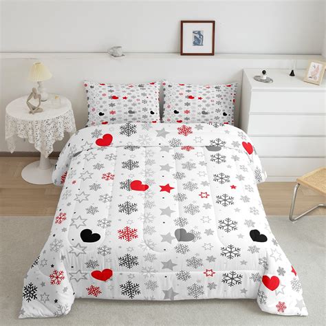 Snowflake Comforter Set Twin Size Winter Themed Bedding for Boys Girls ...