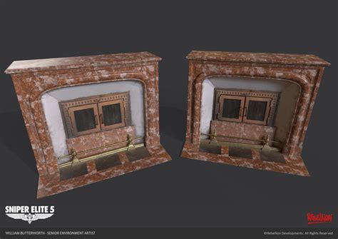 William Butterworth Sniper Elite 5 Chateau Fireplace Photogrammetry