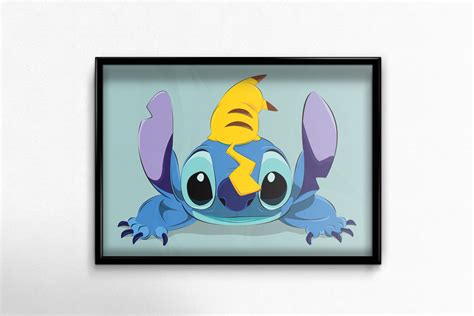 Stitch X Pikachu Artwork Poster - Etsy