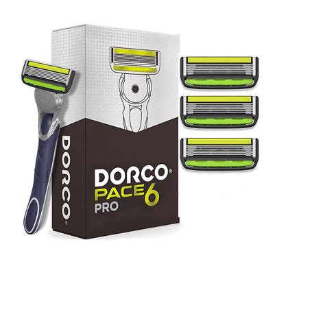 Dorco Pace 6 Pro Handle With 4 Cartridges – dorcoIndia