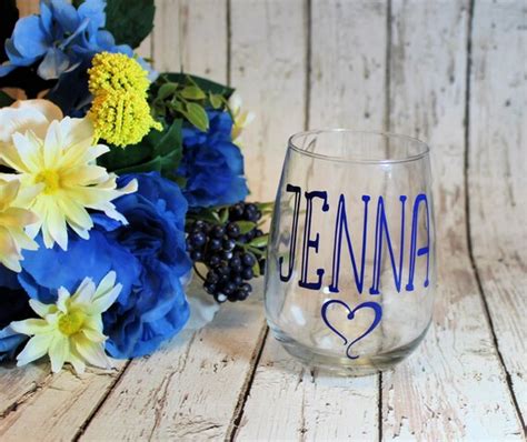 Personalized Stemless Wine Glass Wedding Party T Bridesmaid Wine Tumbler Bachelorette