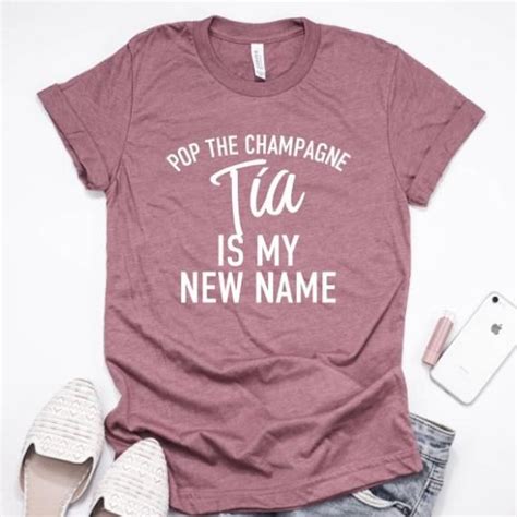 Tia Shirt Aunt Shirt Pregnancy Announcement Shirt Promoted To Tia