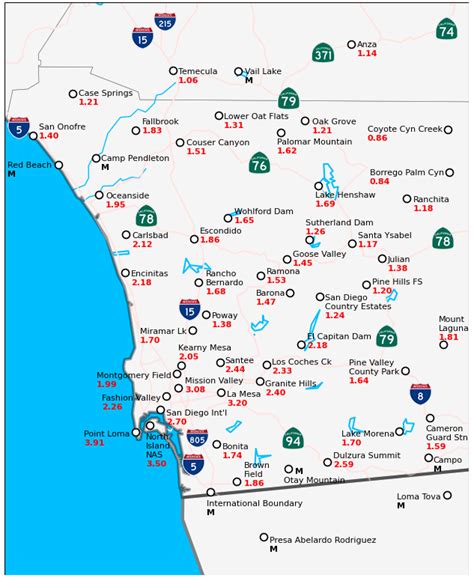 San Diego Sees 4th Wettest Day On Record Here Are The Rainfall Totals