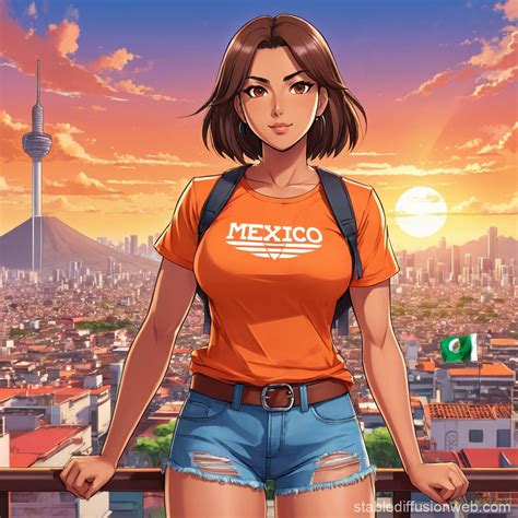 Latina Woman In Mexico City Stable Diffusion Online