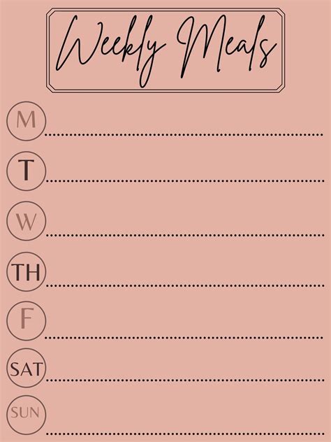 Nude Meal Prep Printable Etsy